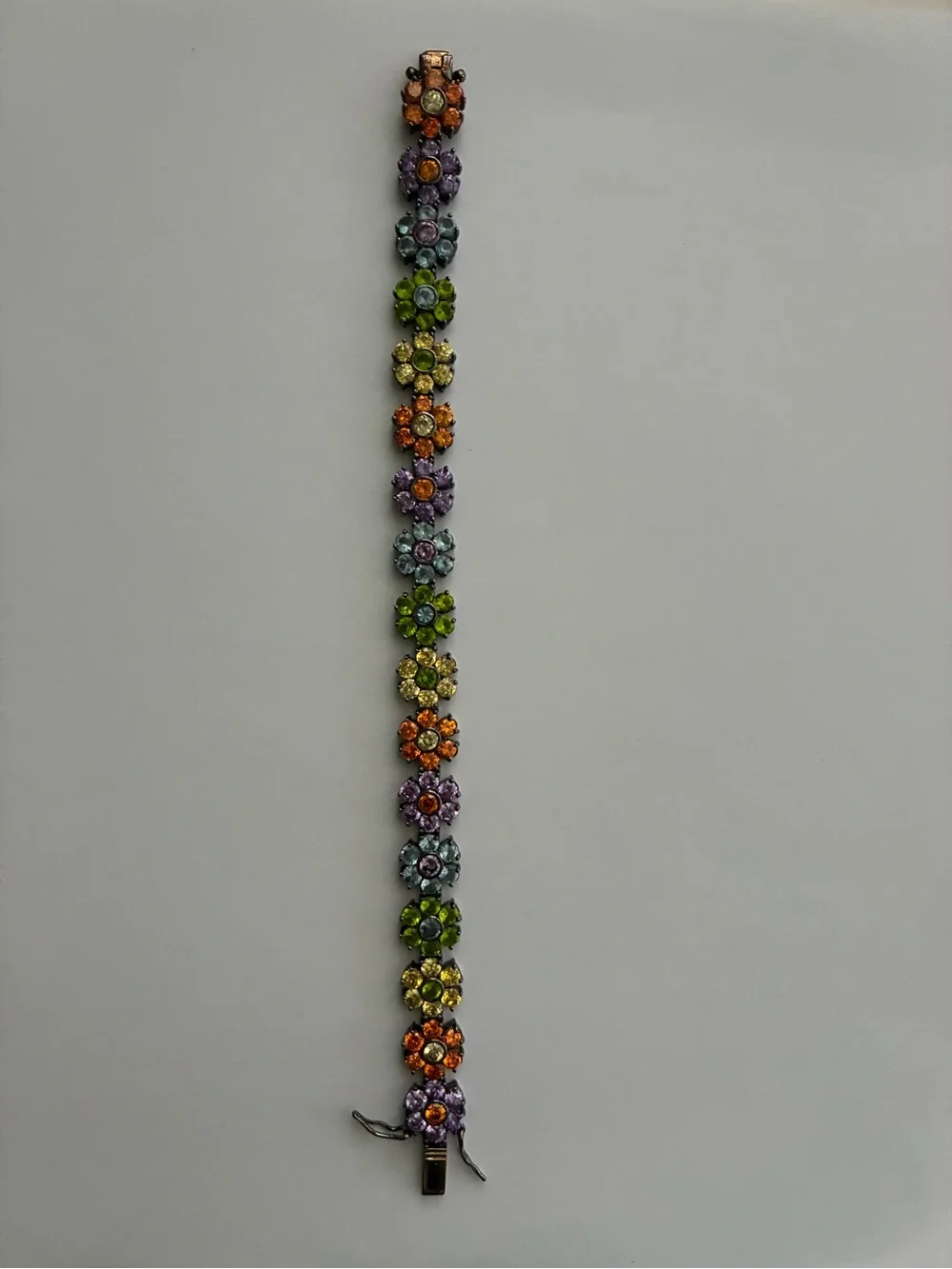 Suzanne Somers 925 Sterling Silver Multi Gemstone Bracelet